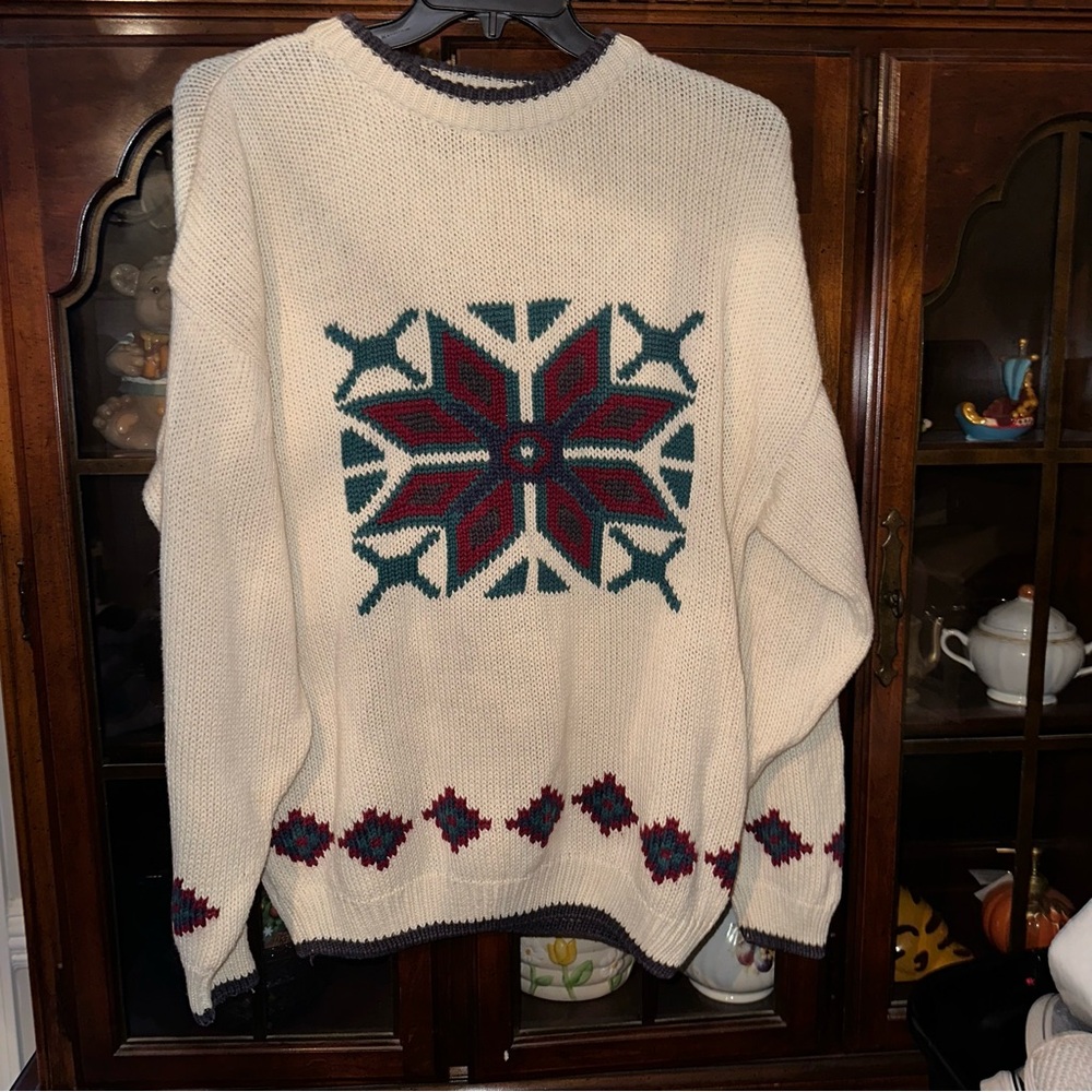 Vintage Cosi Christmas Holiday Vibes Sweater Mens XL Knit Pullover COOGI Style